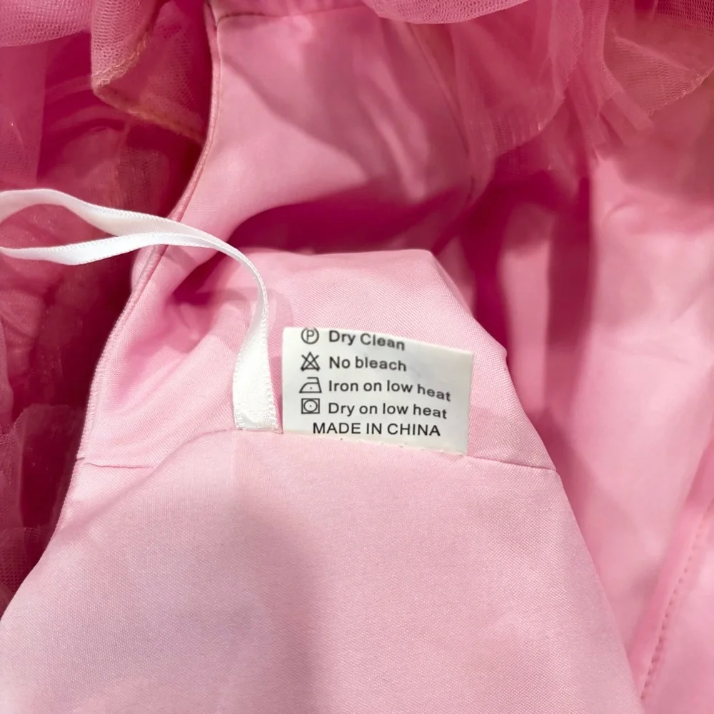 NEW Tulle Maternity Dress for Photoshoot Bridal Robe Light Pink NWOT Size L/XL - Picture 8 of 9